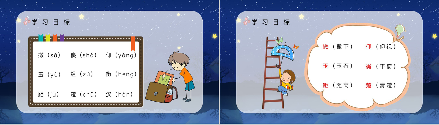 人教版《数星星的孩子》二年级语文下册重点难点梳理小学教师公开课课件PPT模板-3