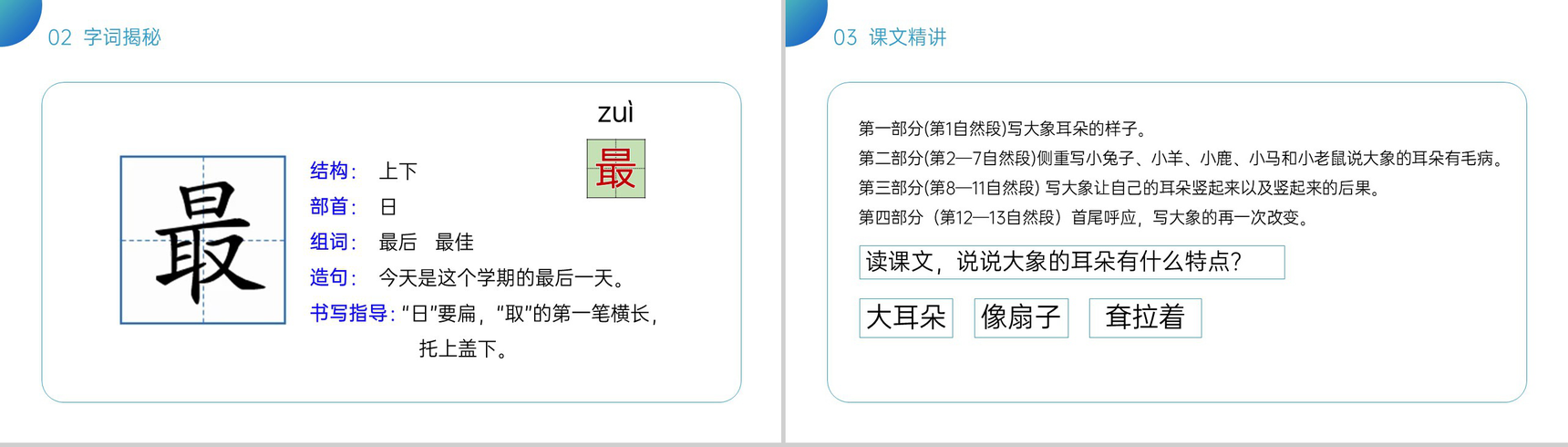 《大象的耳朵》小学二年级语文下册精品PPT课件(第7.1课时)-9