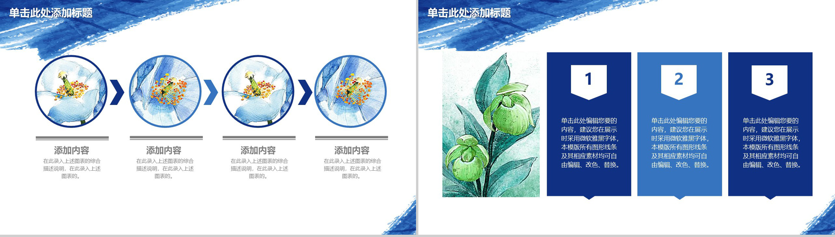 蓝色水彩大气转正述职报告工作总结PPT模板-3
