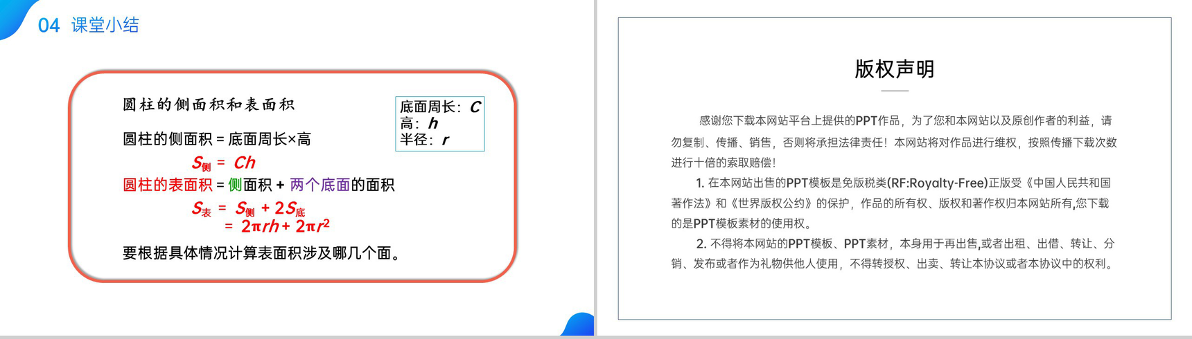 《圆柱的表面积》人教版六年级数学下册 (第3.2课时)PPT课件-7