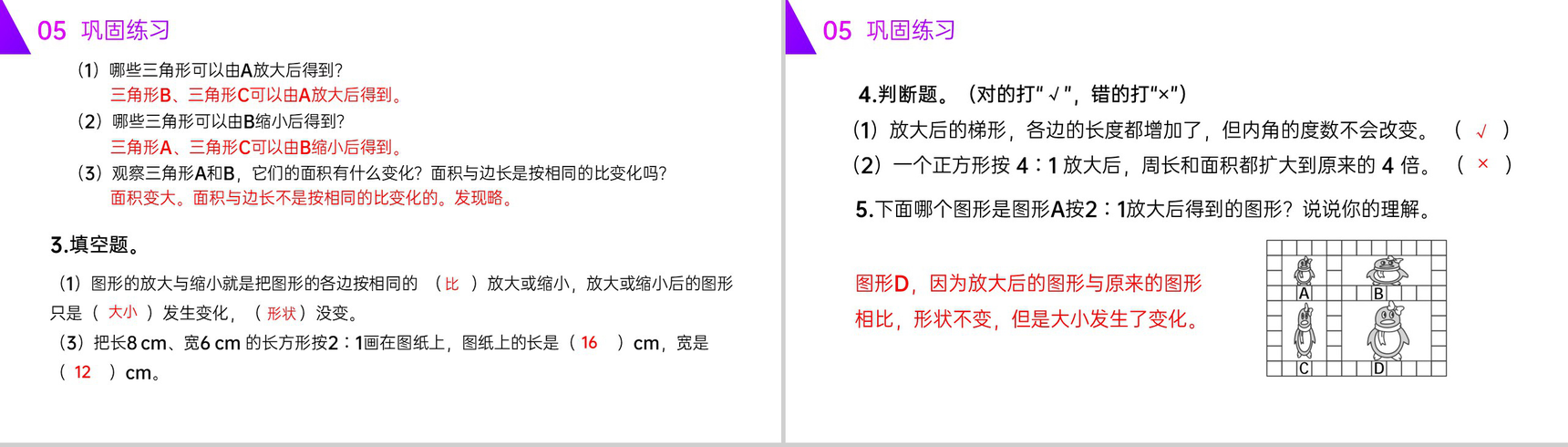 《图形的放大与缩小》人教版六年级数学下册(第4.3.3课时)PPT课件-5