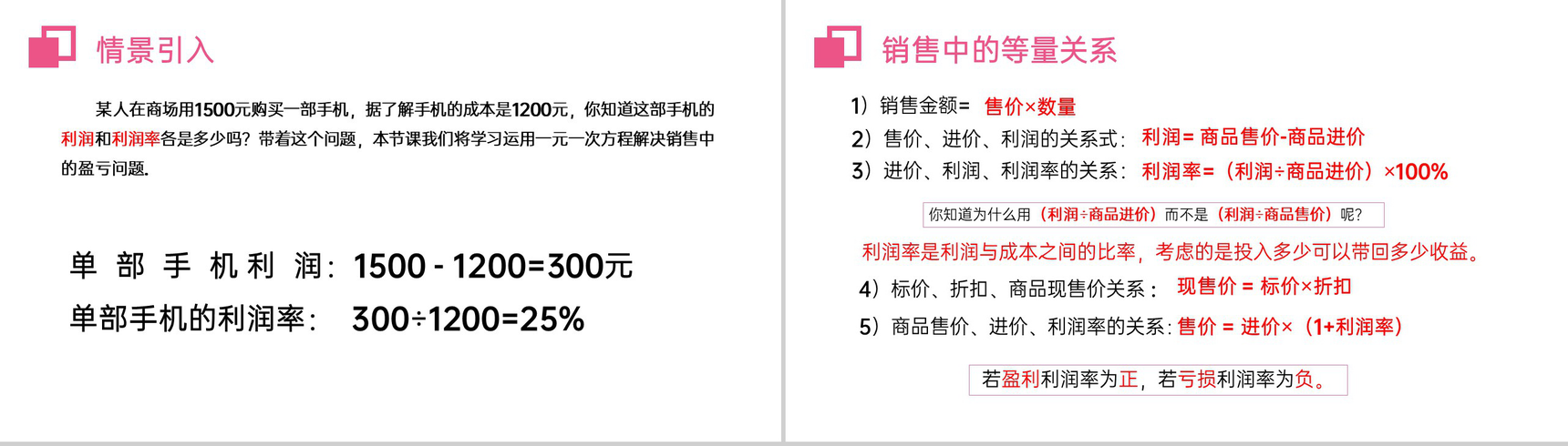 《实际问题与一元一次方程:销售盈亏问题》七年级初一上册PPT课件(第3.4.2课时)-3