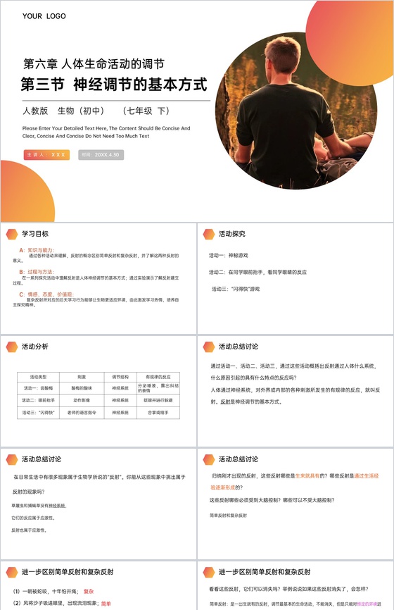 《神经调节的基本方式》人教版生物七年级初