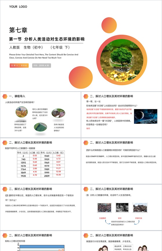 《分析人类活动对生态环境的影响》人教版生