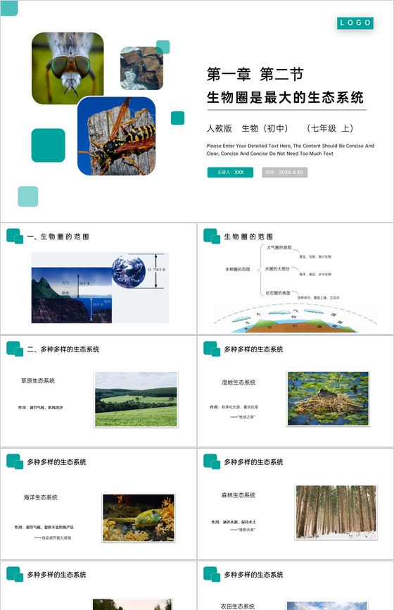 《生物圈是最大的生态系统》人教版七年级初
