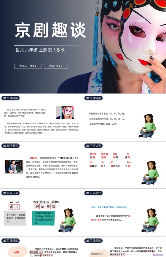 《京剧趣谈》人教版六年级上册语文PPT课