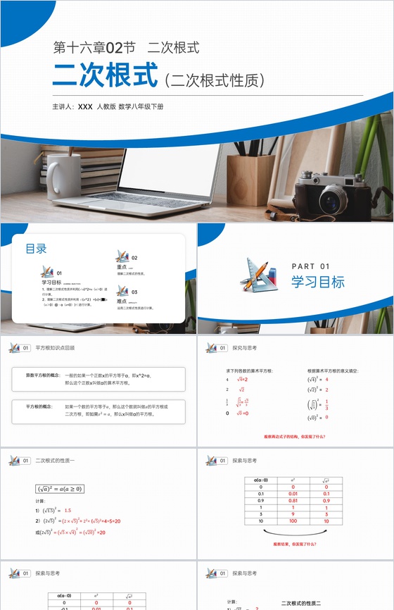 《二次根式性质》八年级初二数学下册PPT