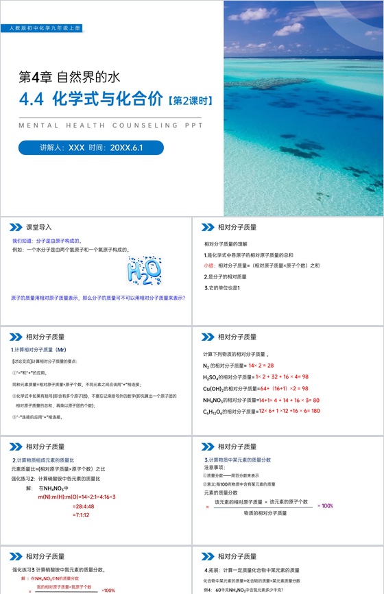 《化学式与化合价》人教版初中化学九年级初