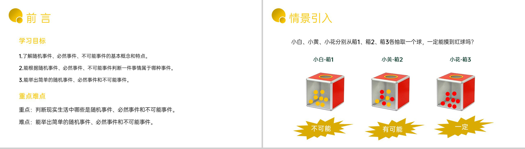《随机事件》九年级初三数学上册PPT课件(第25.1.1 课时)-2