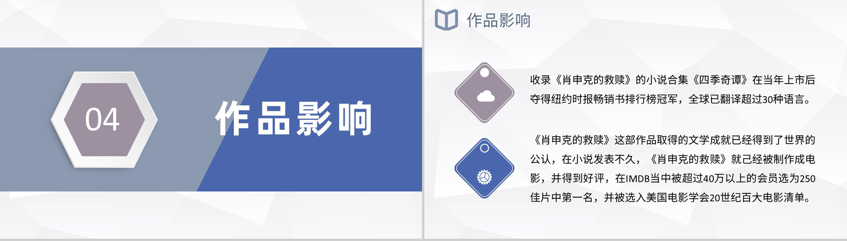 中外经典世界名著肖申克的救赎斯蒂芬金作品鉴赏分析PPT模板-9