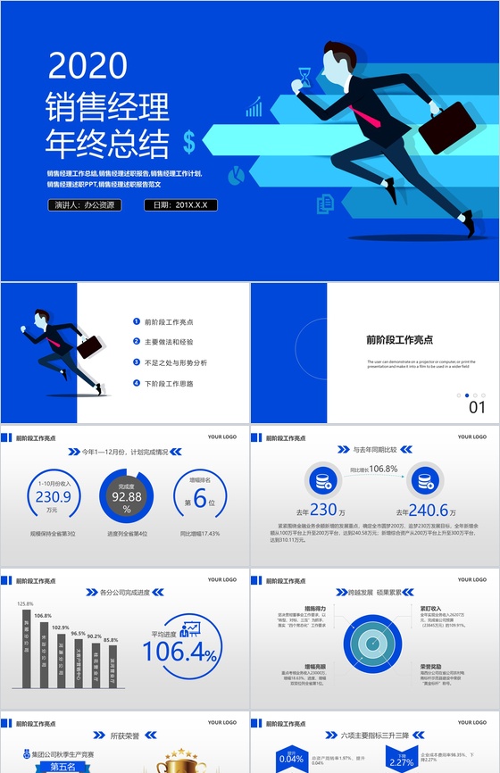销售心得体会经理工作总结计划述职报告PP