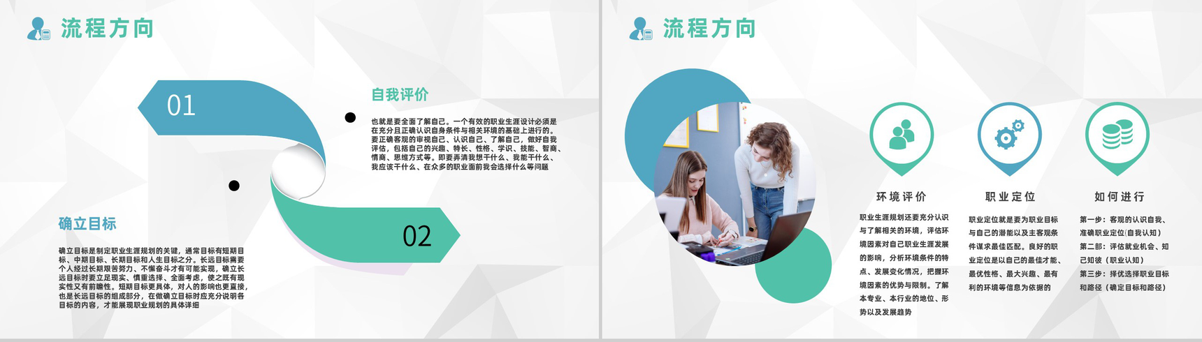 大学生个人职业生涯规划书工作生涯规划设计总结报告范文PPT模板-3
