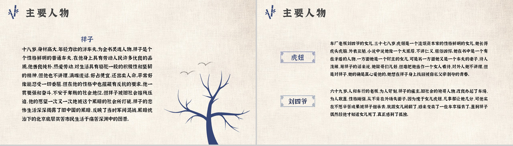 中小学生必读文学著作骆驼祥子老舍作品赏析心得PPT模板-5