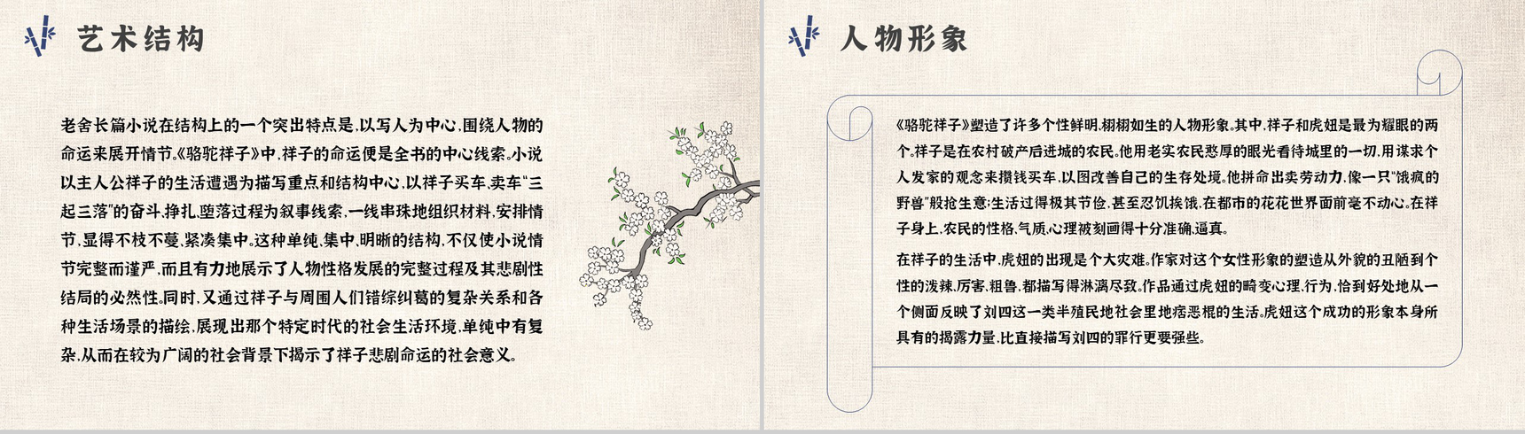 中小学生必读文学著作骆驼祥子老舍作品赏析心得PPT模板-8