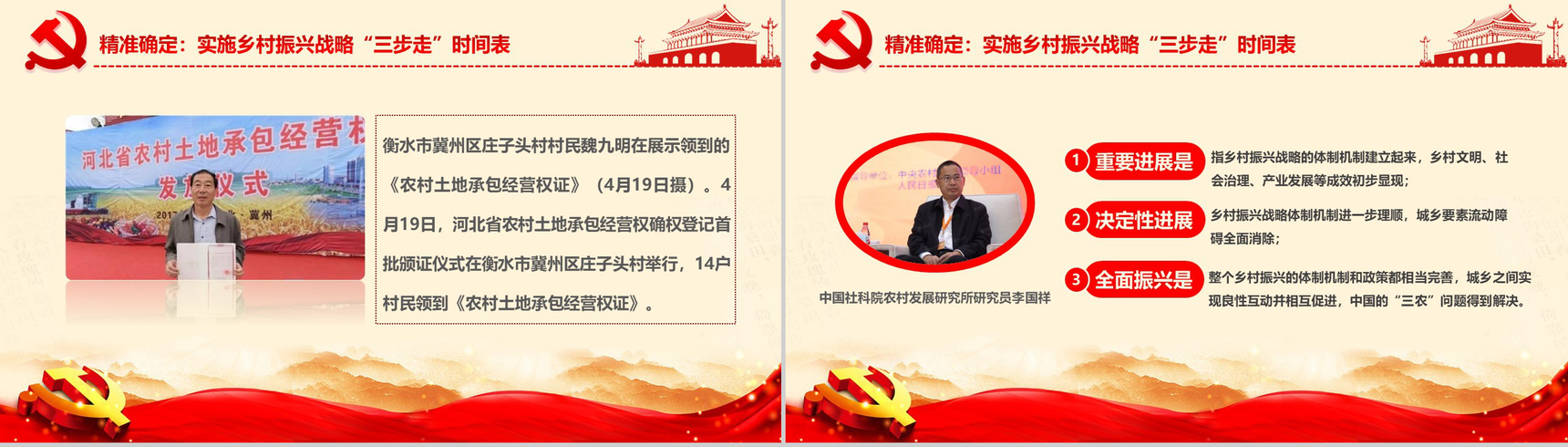 精致简约中央农村工作会议实现乡村振兴战略PPT模板-8