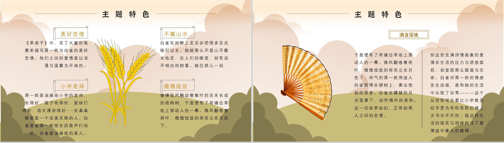 《草房子》作品内容简介心得体会教育培训PPT模板-3