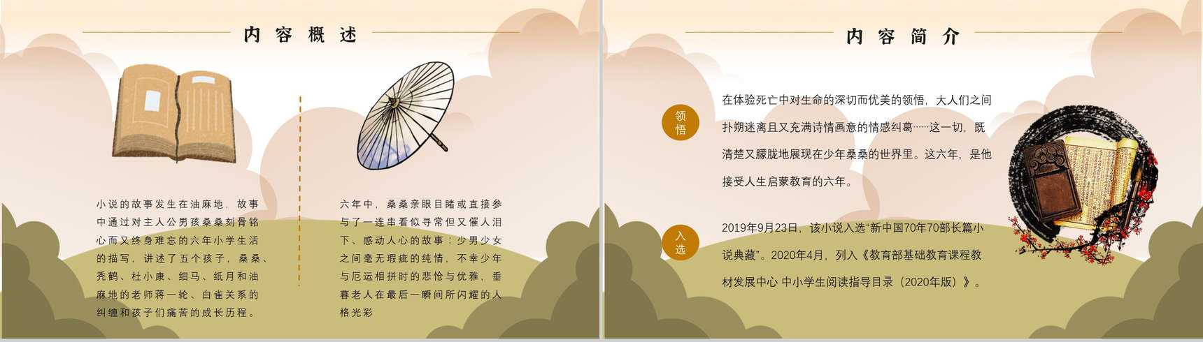 《草房子》作品内容简介心得体会教育培训PPT模板-10