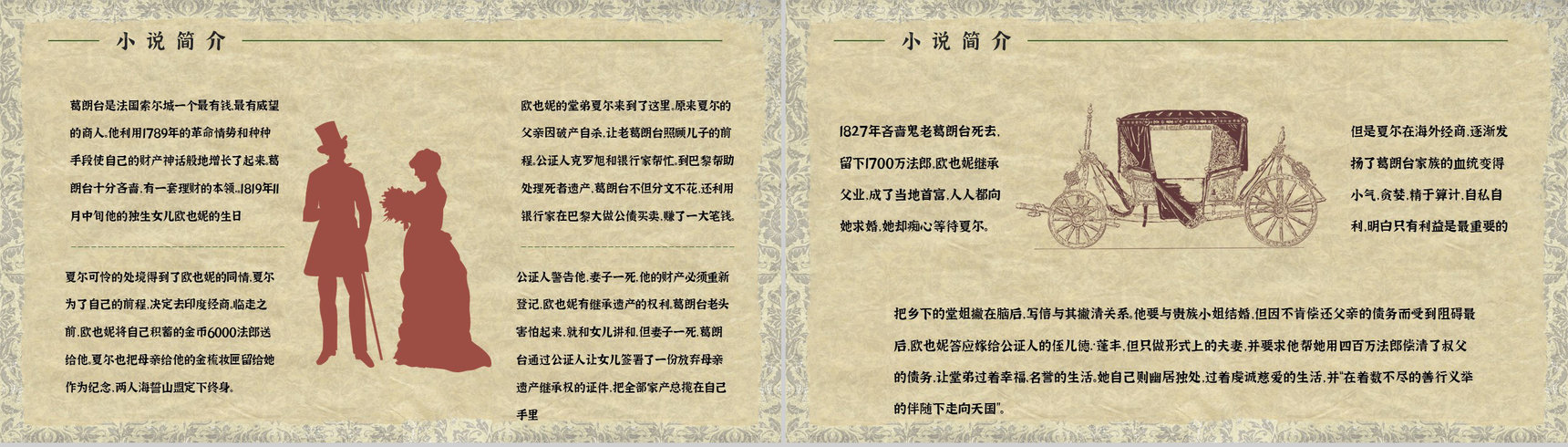好书推荐之人间喜剧代表作《欧也妮葛朗台》小说知识点梳理好词好句摘抄PPT模板-8