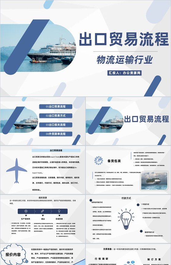 物流运输行业出口贸易流程及代理业务工作汇