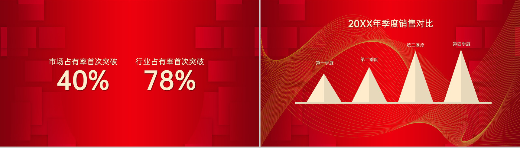 红色中国风集团年终客户答谢会PPT模板-4