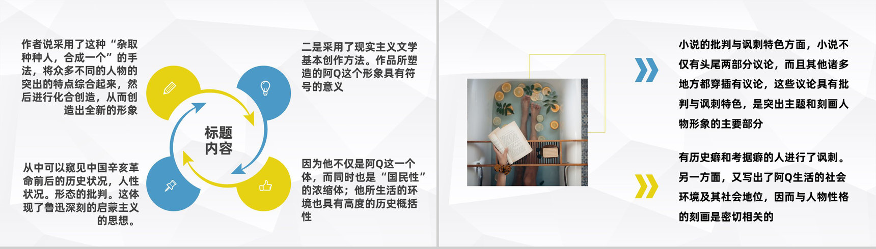 现代文学小说阅读鲁迅代表作之一《阿Q正传》名著赏析课件PPT模板-3