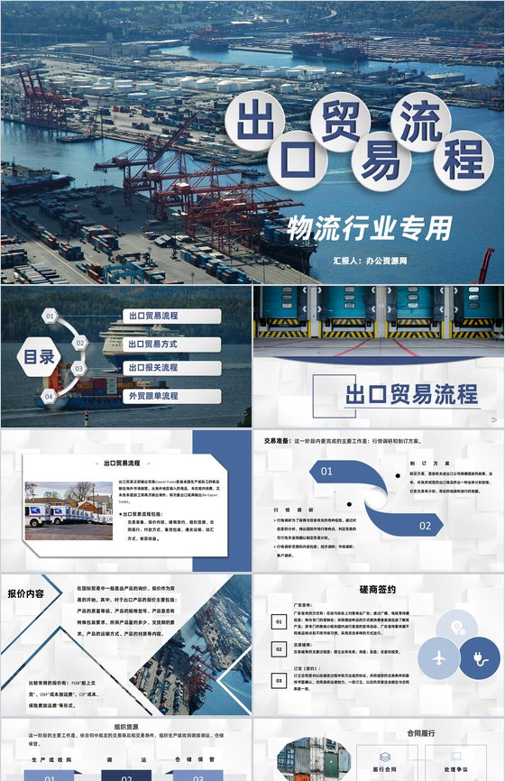 物流行业出口贸易操作流程及外贸跟单流程P