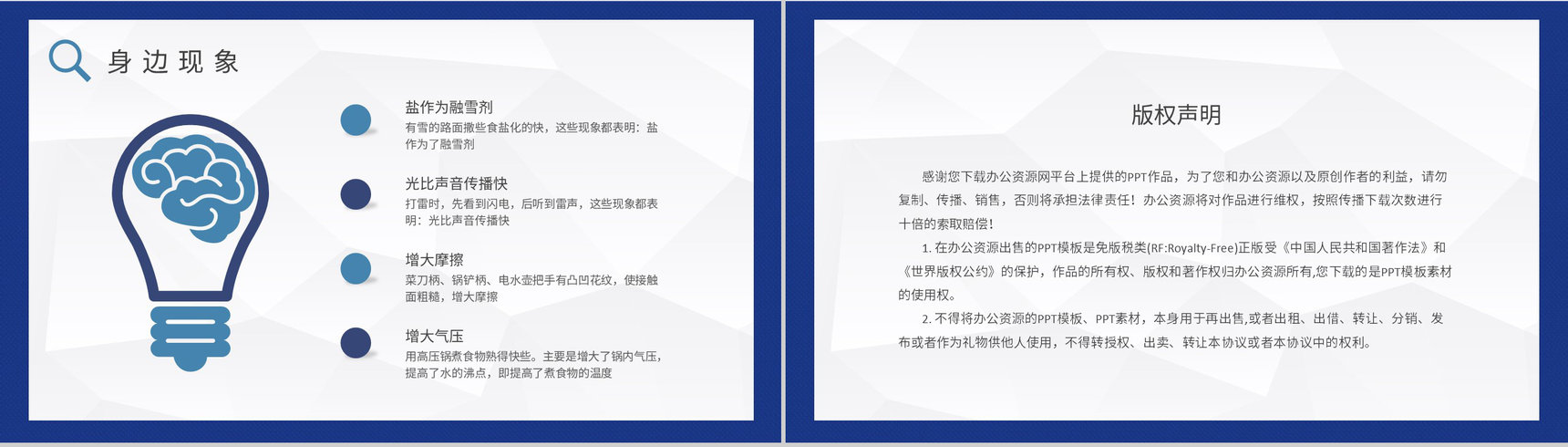 生活中的物理现象总结中学物理课程知识培训课件PPT模板-8