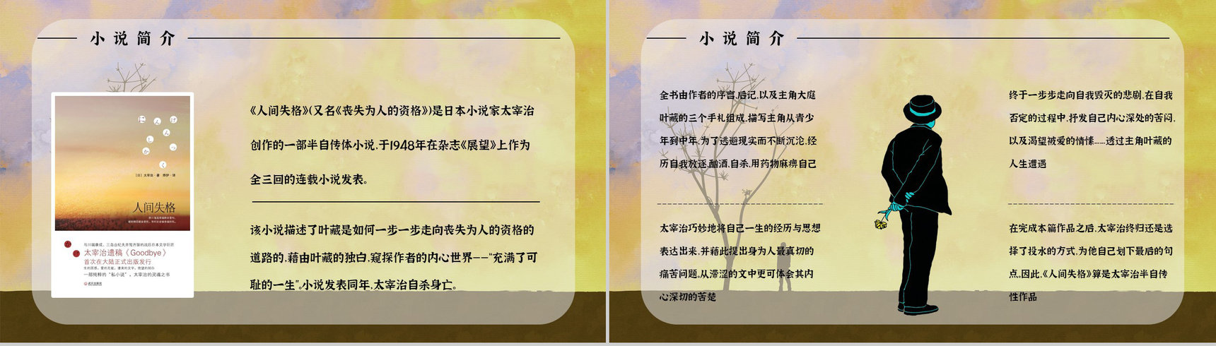 中学生必读文学作品《人间失格》读后感分享知识点梳理课件PPT模板-5
