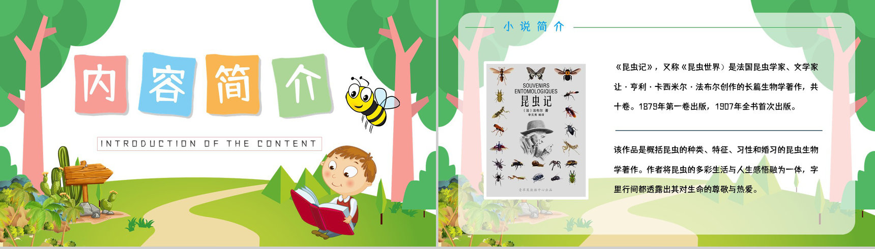 著名生物学著作《昆虫记》图书作品简介读书心得体会交流分享PPT模板-2