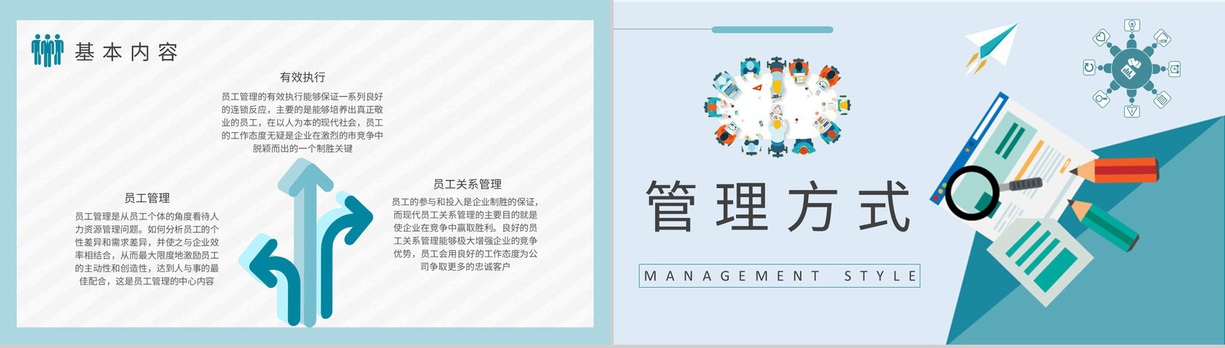 公司员工管理课程培训行政人事部门工作情况汇报PPT模板-3
