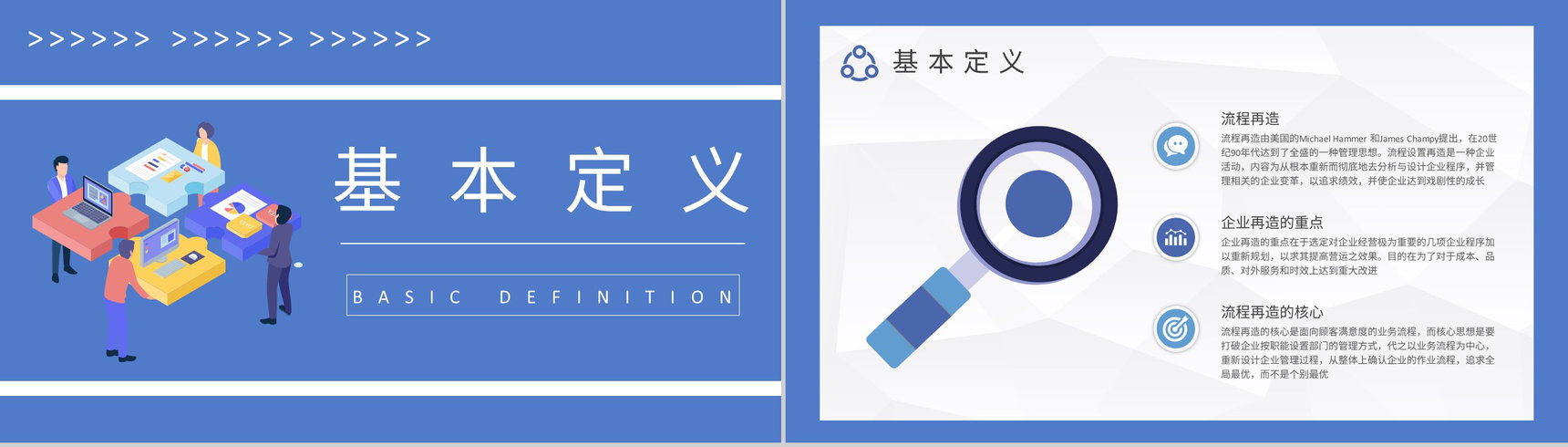 公司业务管理工作汇报管理流程再造培训总结PPT模板-6