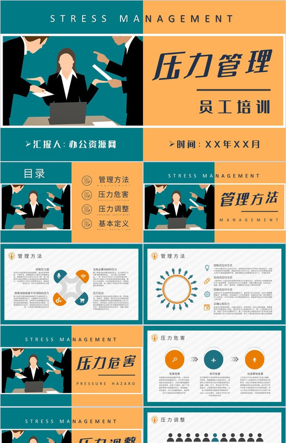职场压力管理培训课件部门员工心态管理知识