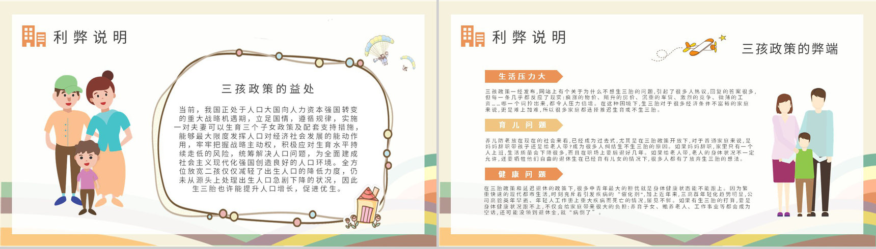 三孩政策配套支持措施介绍实施政策的意义说明PPT模板-3
