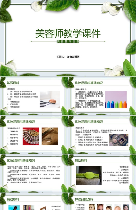 美容整形医院美容师教学课件PPT