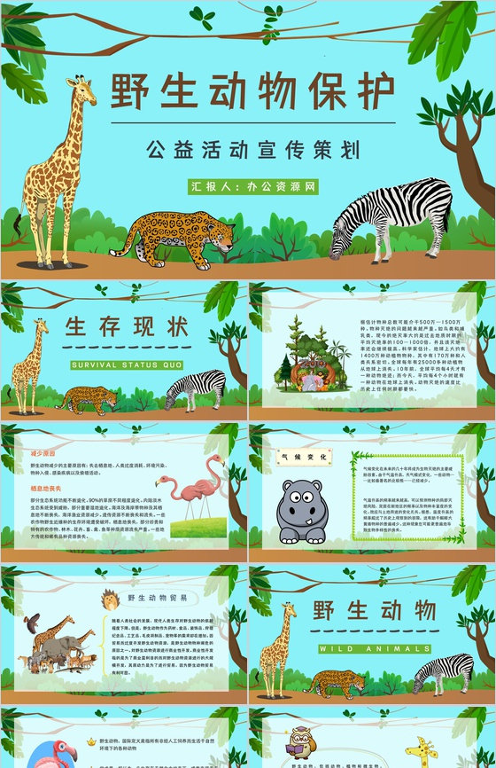 学生知识拓展至野生动物保护介绍学习主题班