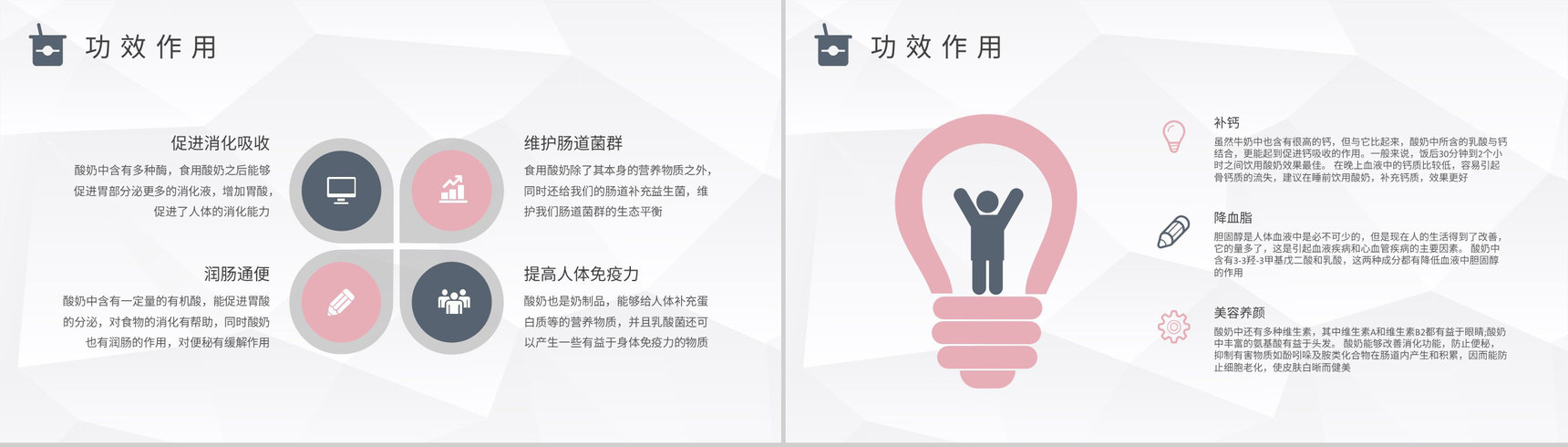 酸奶的功效与作用学习日常饮用注意事项说明PPT模板-3
