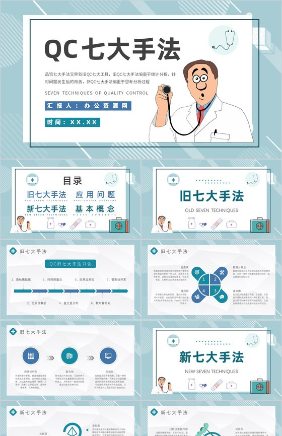 生产QC七大手法顺口溜护理品管圈PPT模
