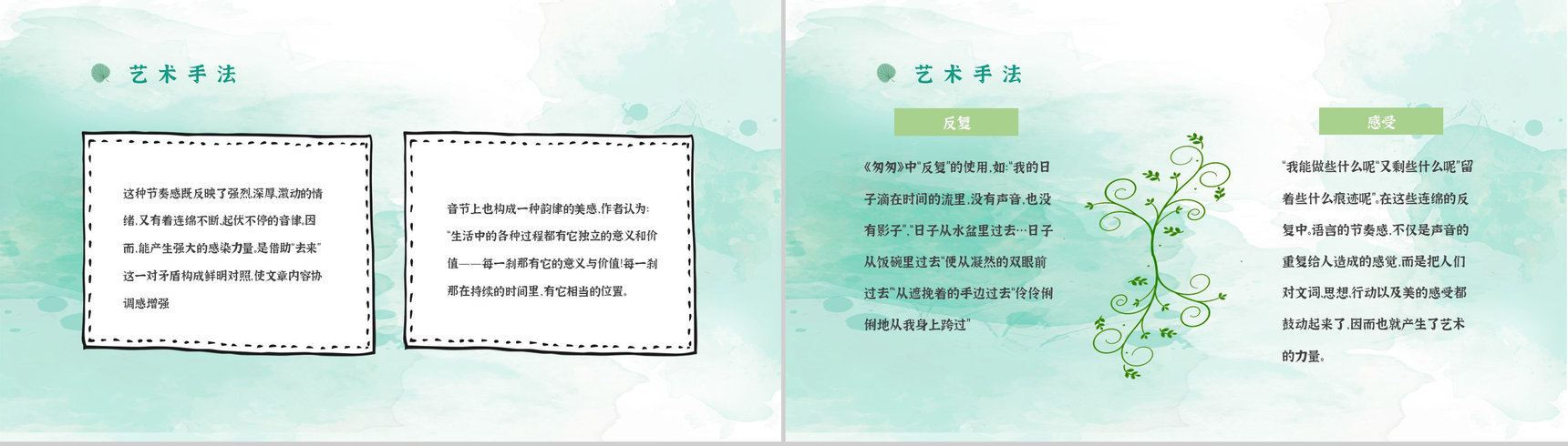教师备课《匆匆》艺术特色心得体会PPT模板-6