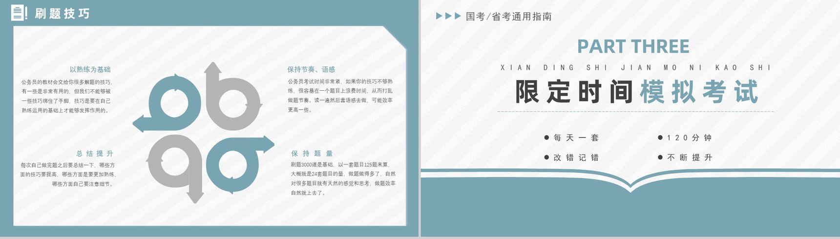 最新公务员考试报考流程指南考公行测申论复习技巧PPT模板-4