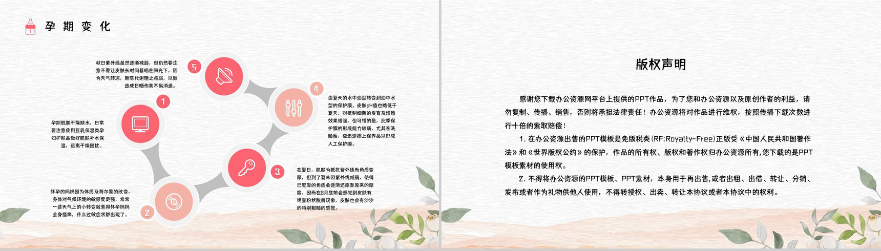 医院妇产科医生孕妇孕期知识科普怀孕期间护理保健知识点讲解PPT模板-11