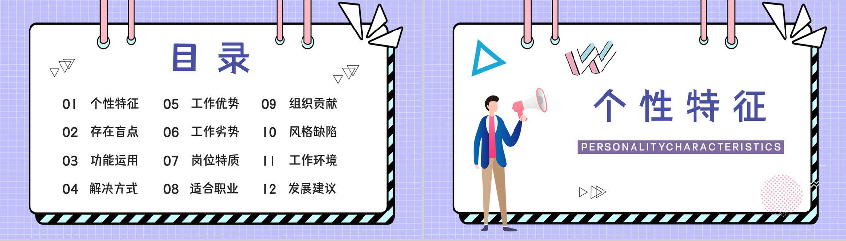 MBTI职业性格测试分析ENFP类型个性特征描述优劣势分析总结PPT模板-2