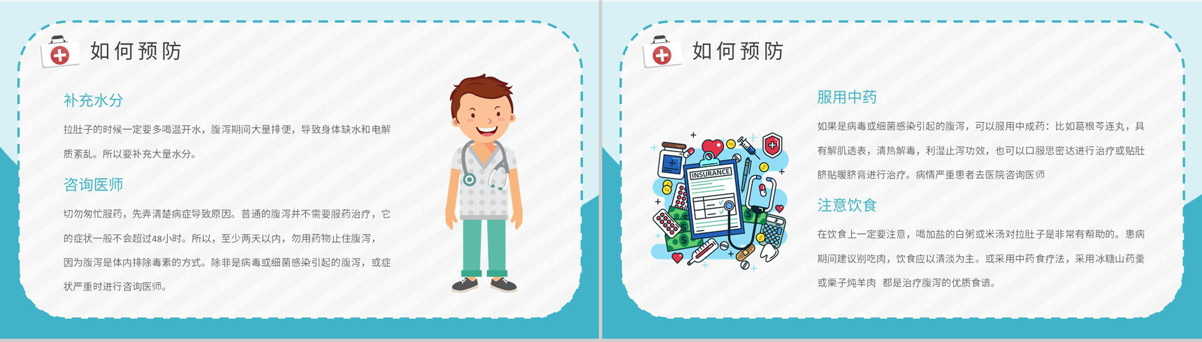 急性腹泻及慢性腹泻的症状及治疗方法夏季腹泻预防措施培训PPT模板-11