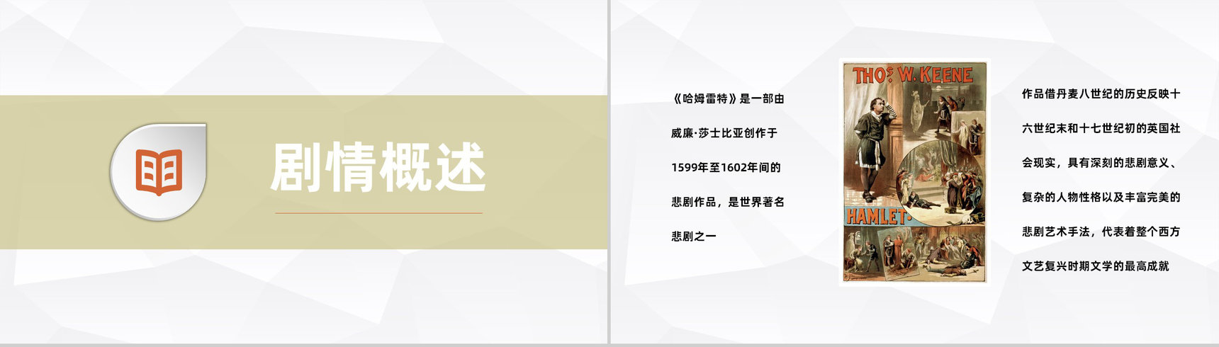英国杰出戏剧家莎士比亚代表作《哈姆莱特》书籍阅读好书分享PPT模板-2