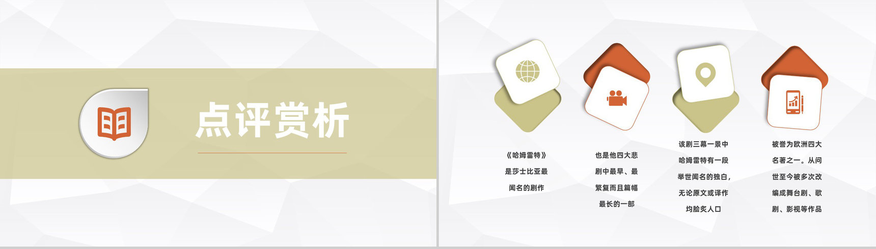英国杰出戏剧家莎士比亚代表作《哈姆莱特》书籍阅读好书分享PPT模板-7