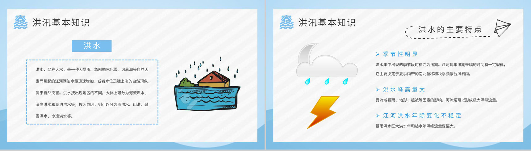 中小学生校园防洪防汛安全小知识普及培训讲座心得PPT模板-3