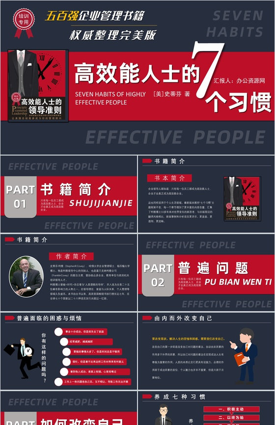 企业管理培训书籍《高效能人士的七个习惯》
