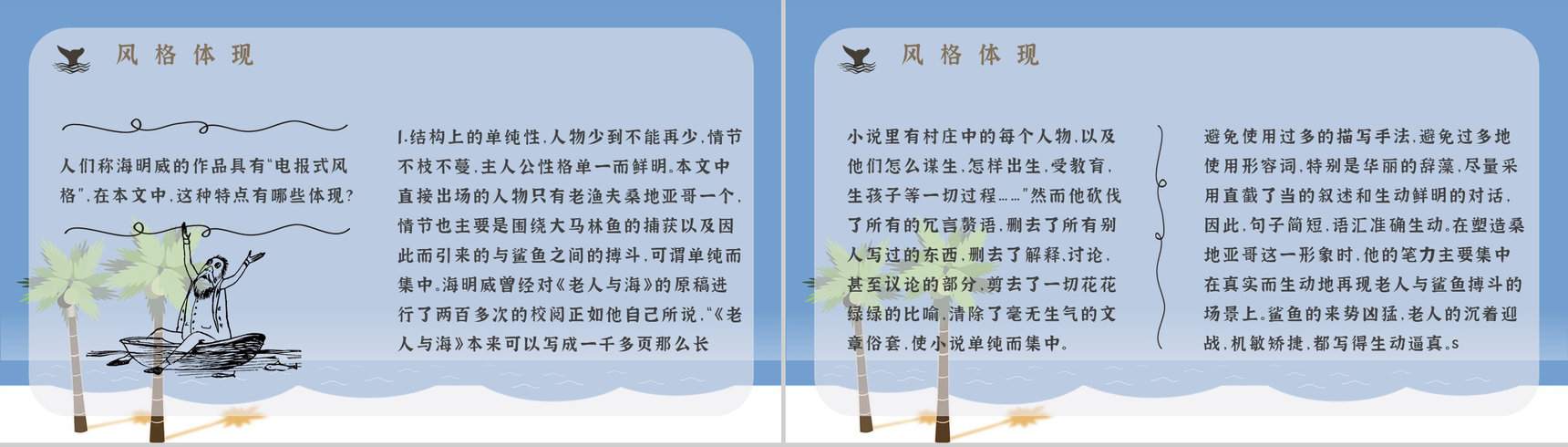 文学作品赏析海明威《老人与海》教师备课课件中学生必读小说PPT模板-12