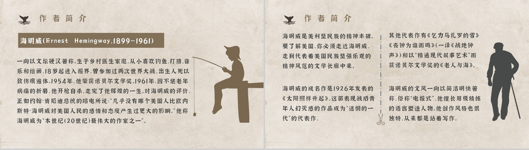 知识点梳理教育培训海明威《老人与海》艺术特色名著PPT模板-4