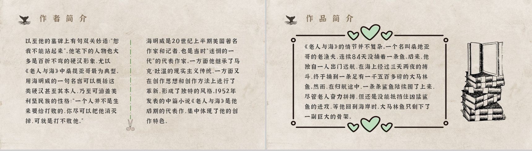 知识点梳理教育培训海明威《老人与海》艺术特色名著PPT模板-5
