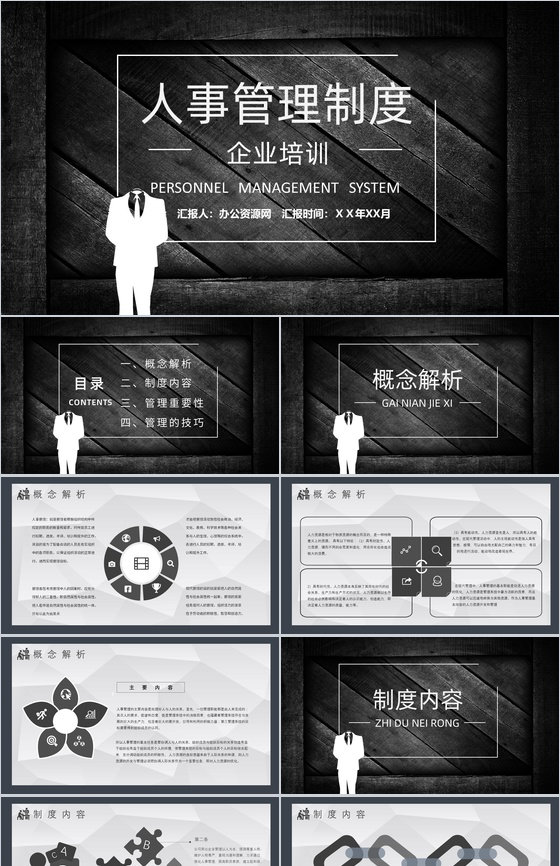 企业公司人事管理制度内容培训人力资源部门